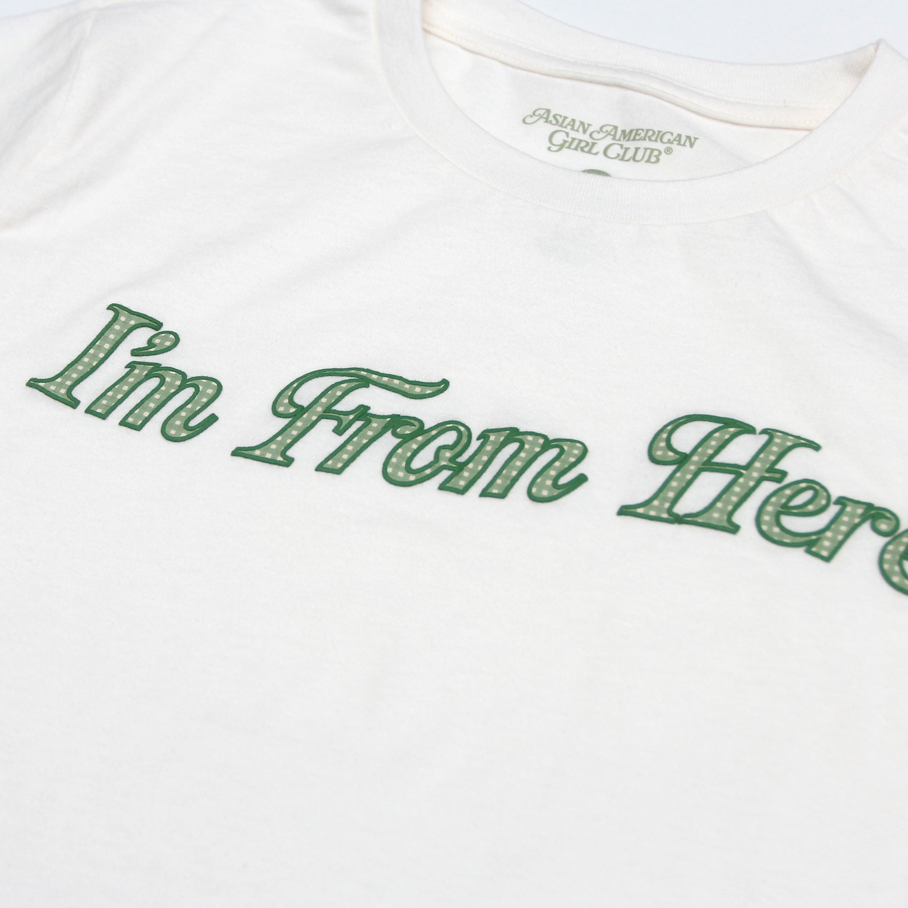 I'm From Here Gingham Cropped Tee