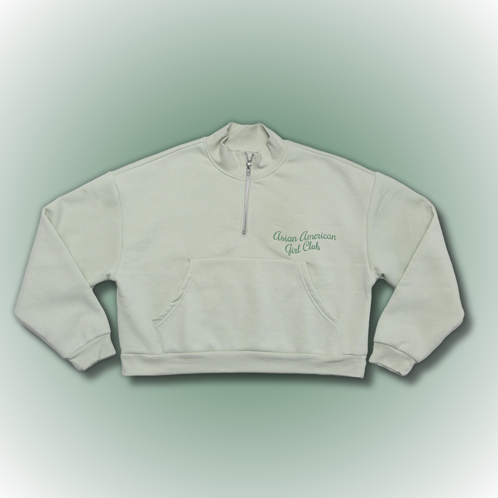 More Matcha Cropped Quarter Zip