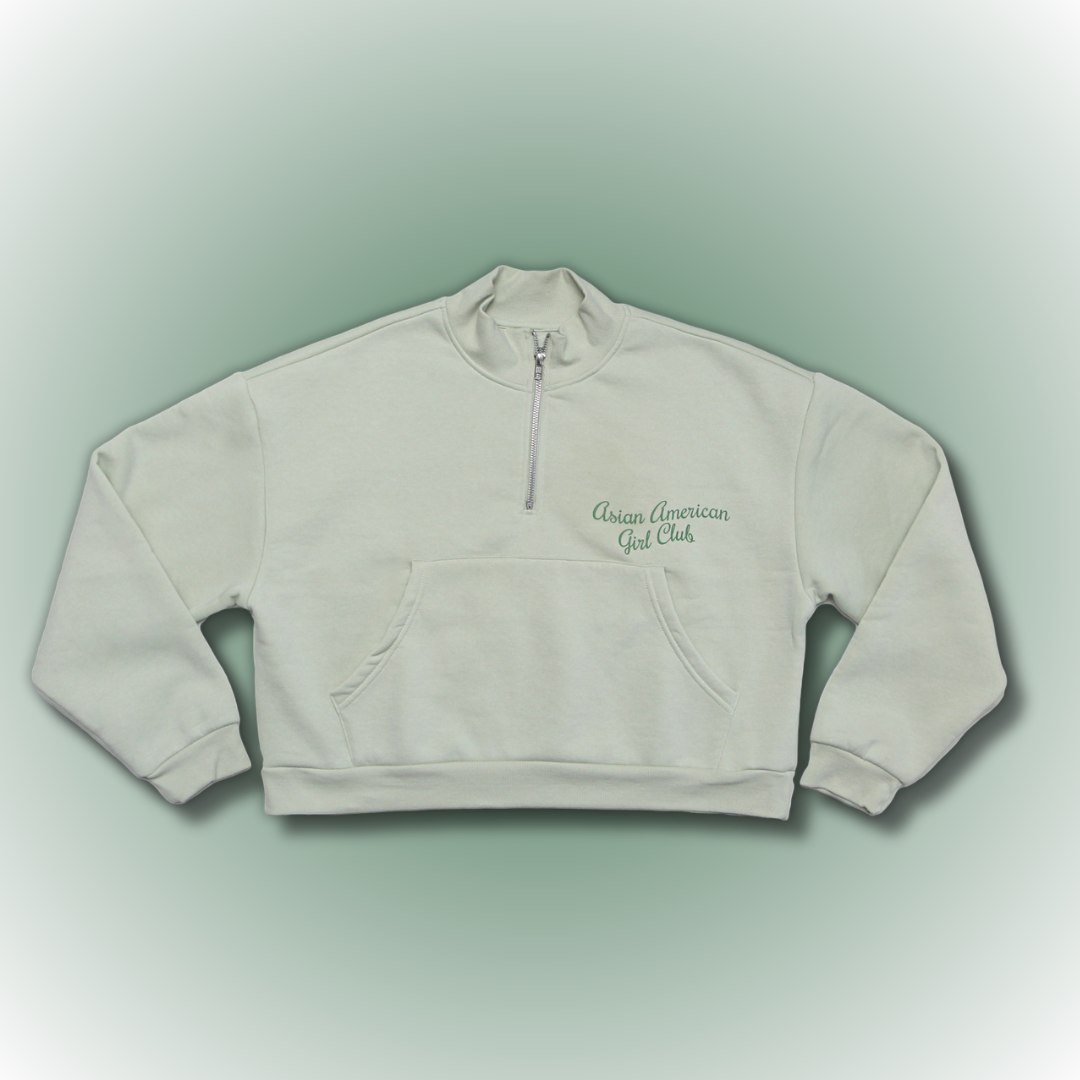 More Matcha Cropped Quarter Zip