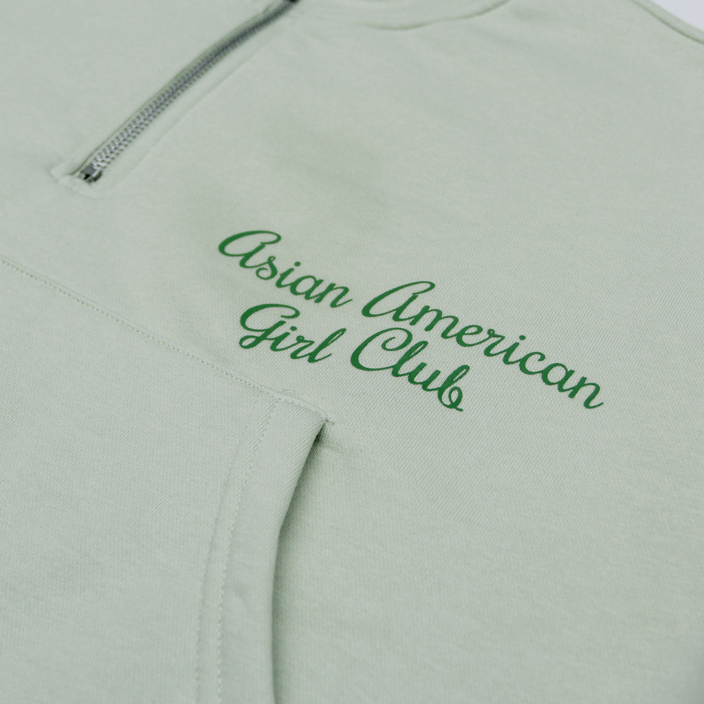 More Matcha Cropped Quarter Zip